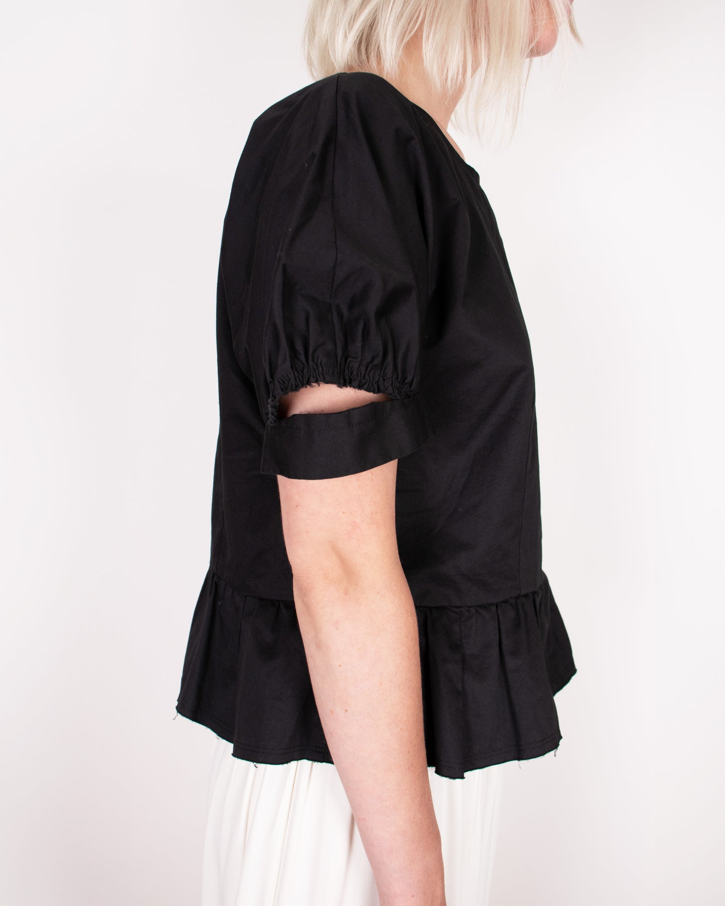 2000s Comme des Garçons Black Cotton Top S