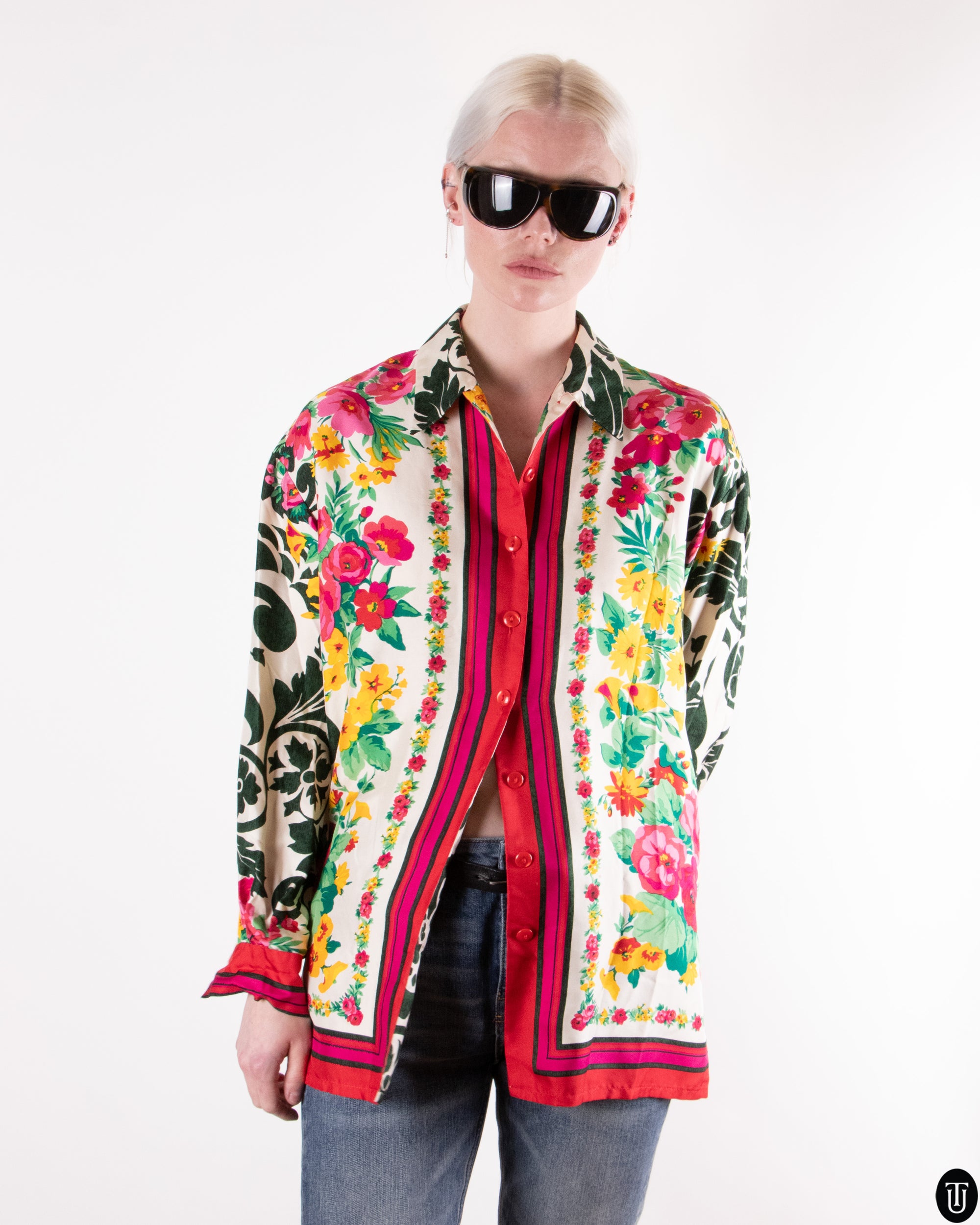 90's Ungaro Silk Blouse L