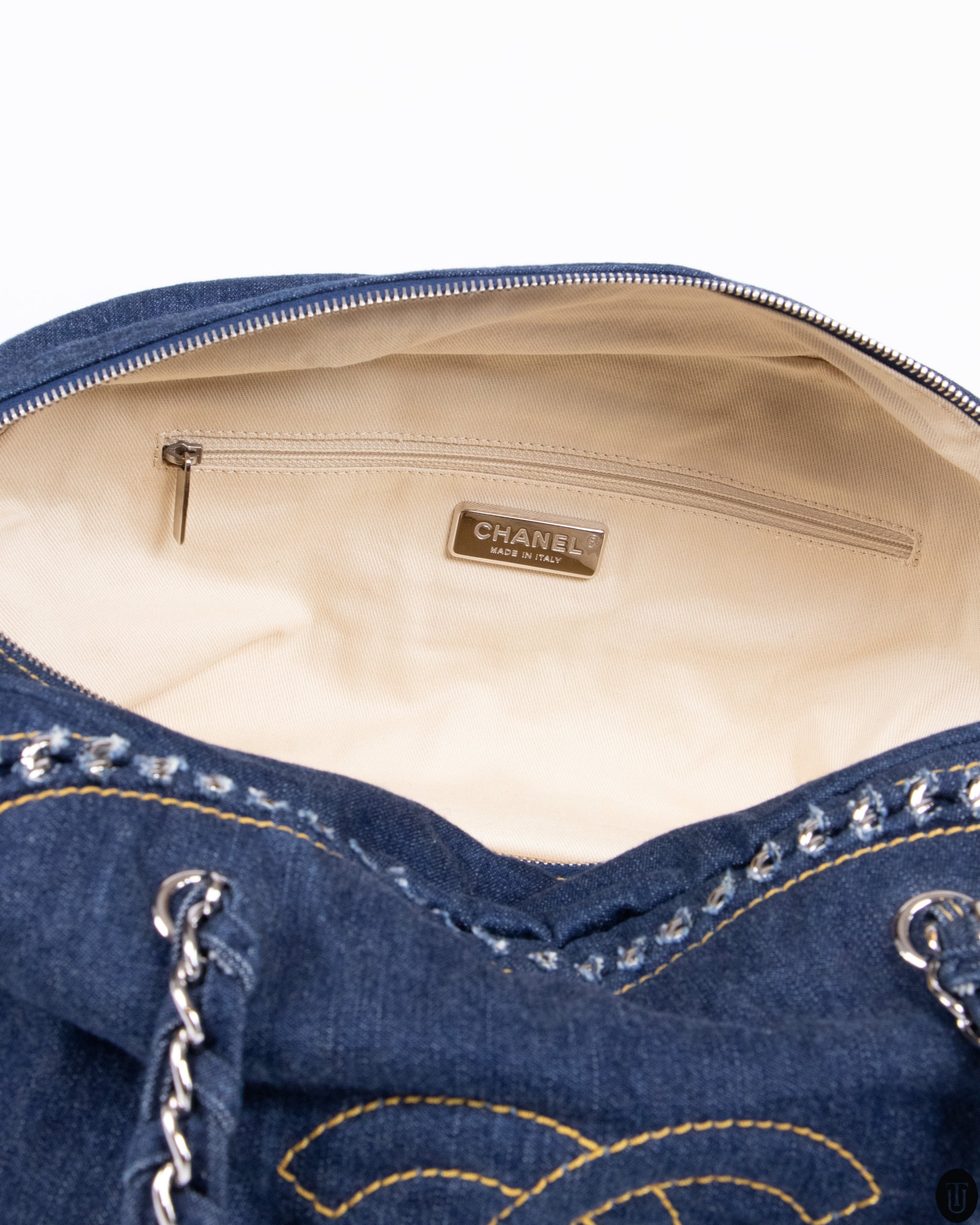 00's Chanel Boston CC Denim Bag