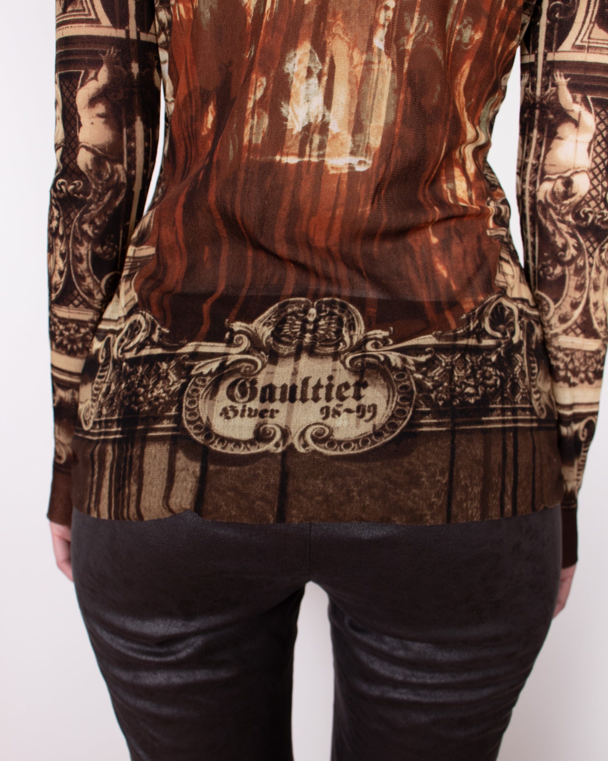 F/W 1998 Jean Paul Gaultier Mesh and Wool Shirt S/M