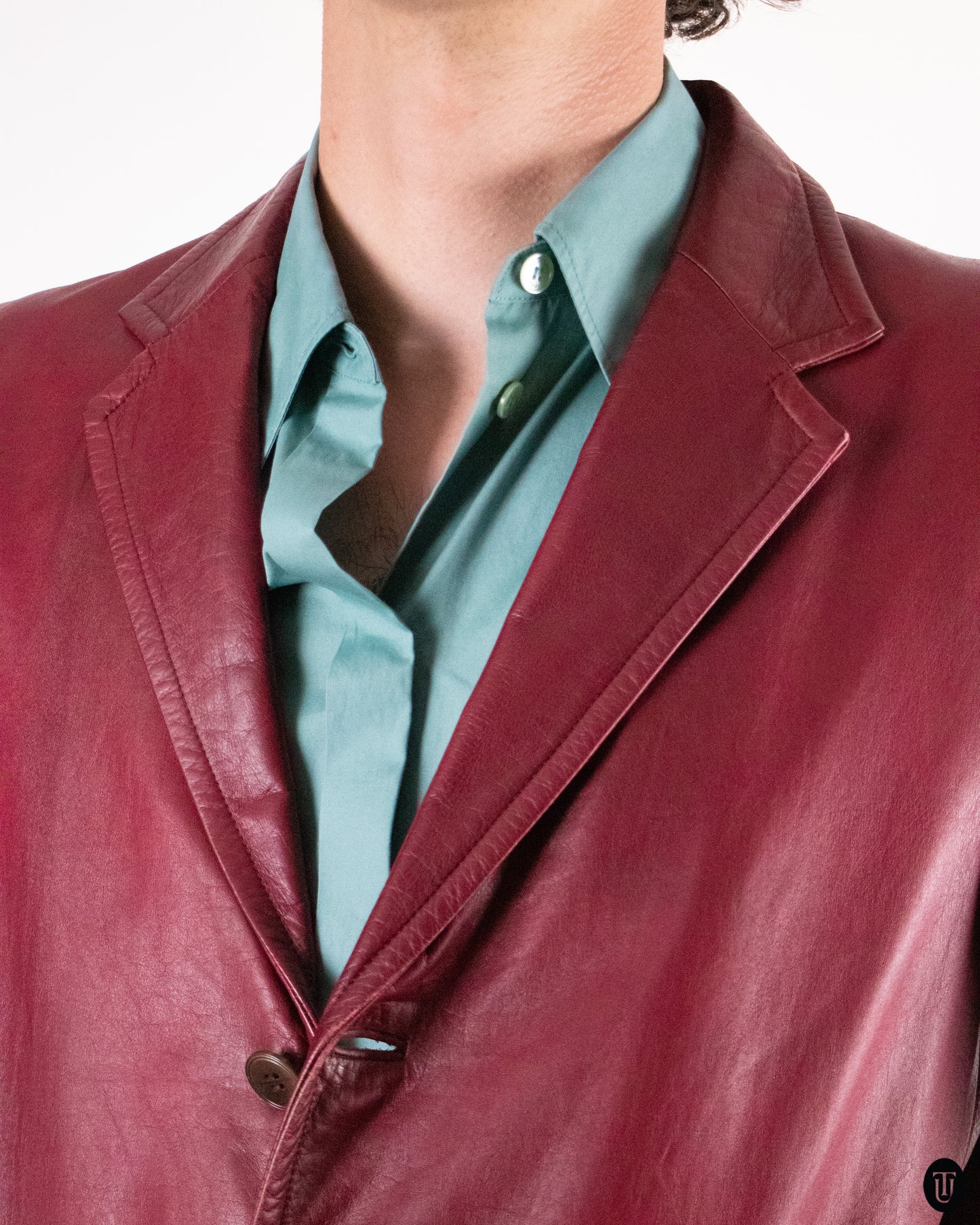 90's Jean Paul Gaultier Red Leather Jacket S
