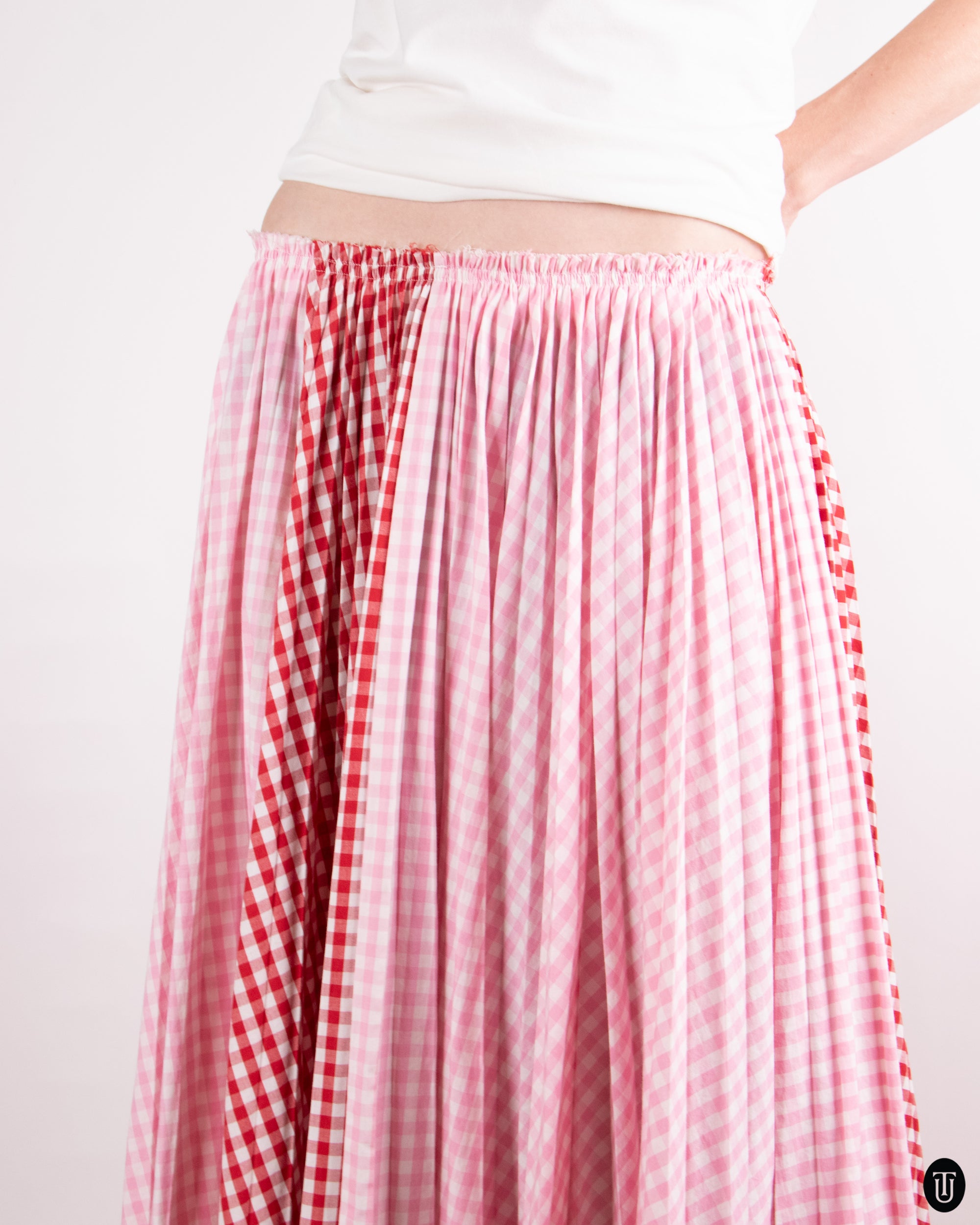 90's Commes Des Garcons Girl Gingham Skirt M