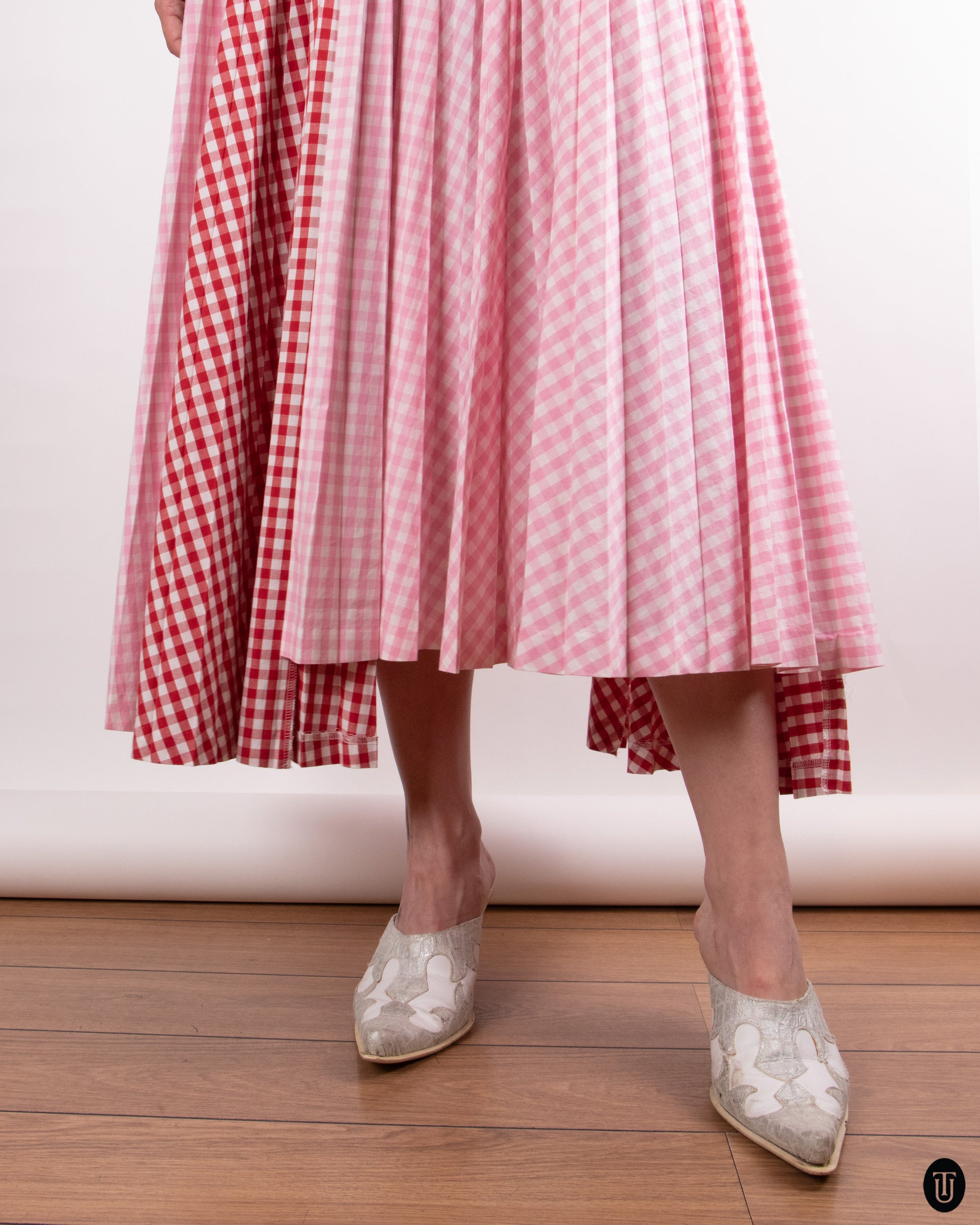 90's Commes Des Garcons Girl Gingham Skirt M