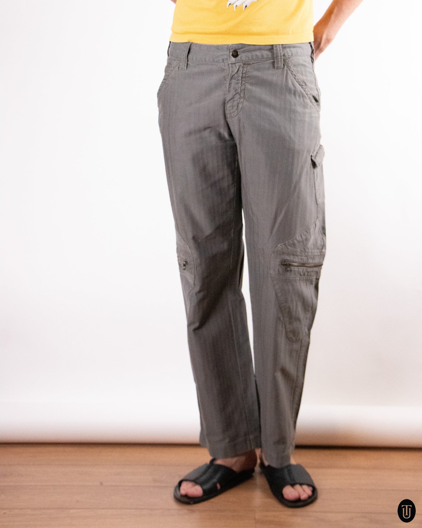 00's Armani "Jeans" Pin-Stripe Trousers S