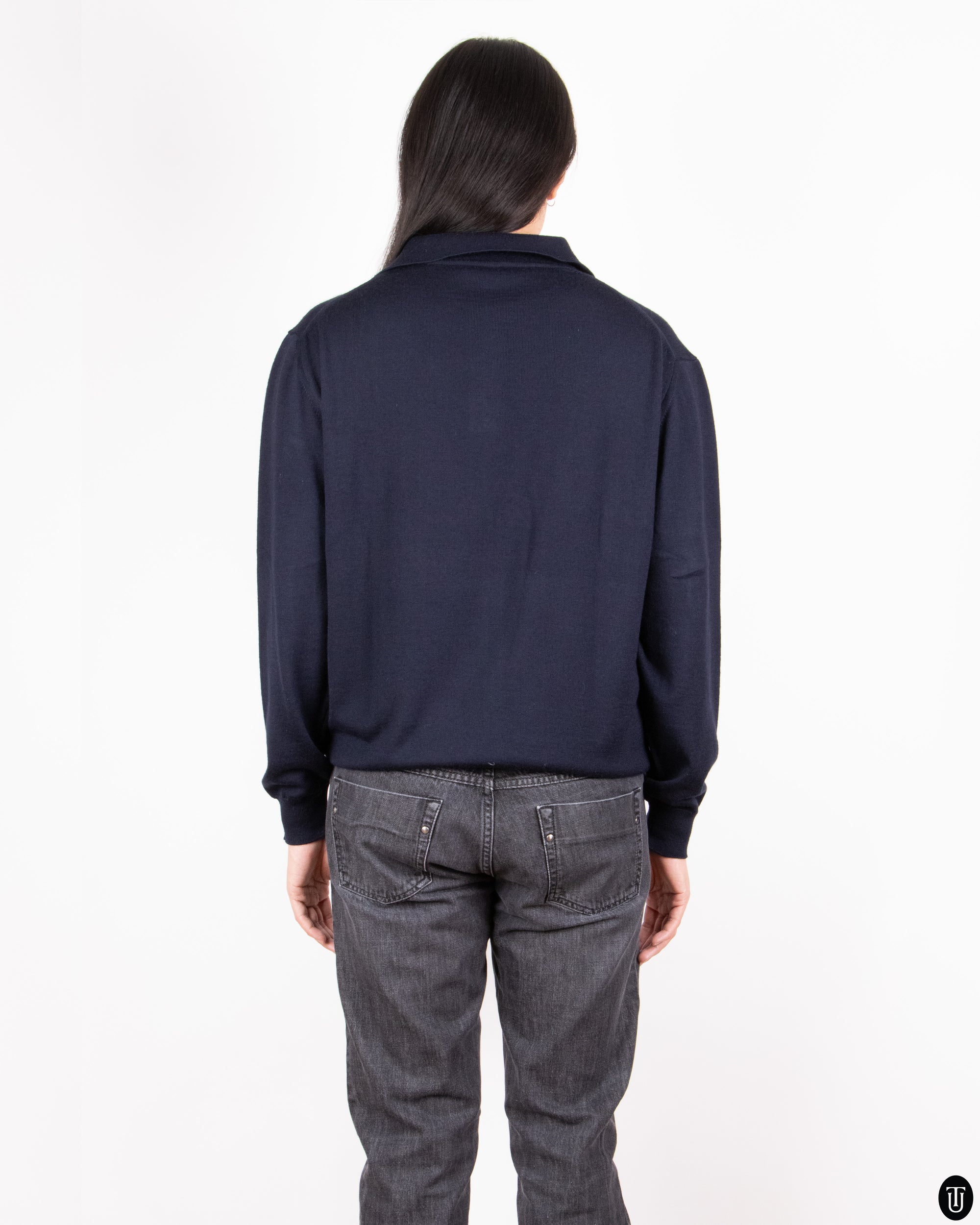80's Pierre Cardin Navy Knit M