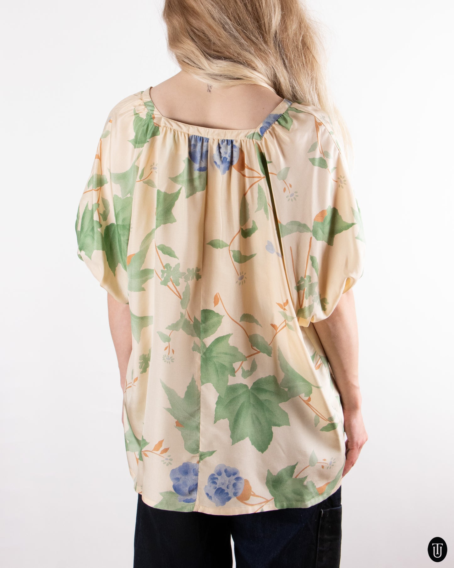 70's Cacharel Silk Blouse M