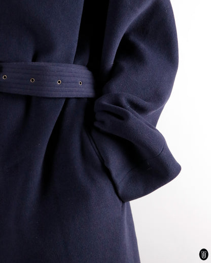 90's Emporio Armani Deep Navy Wool Coat L