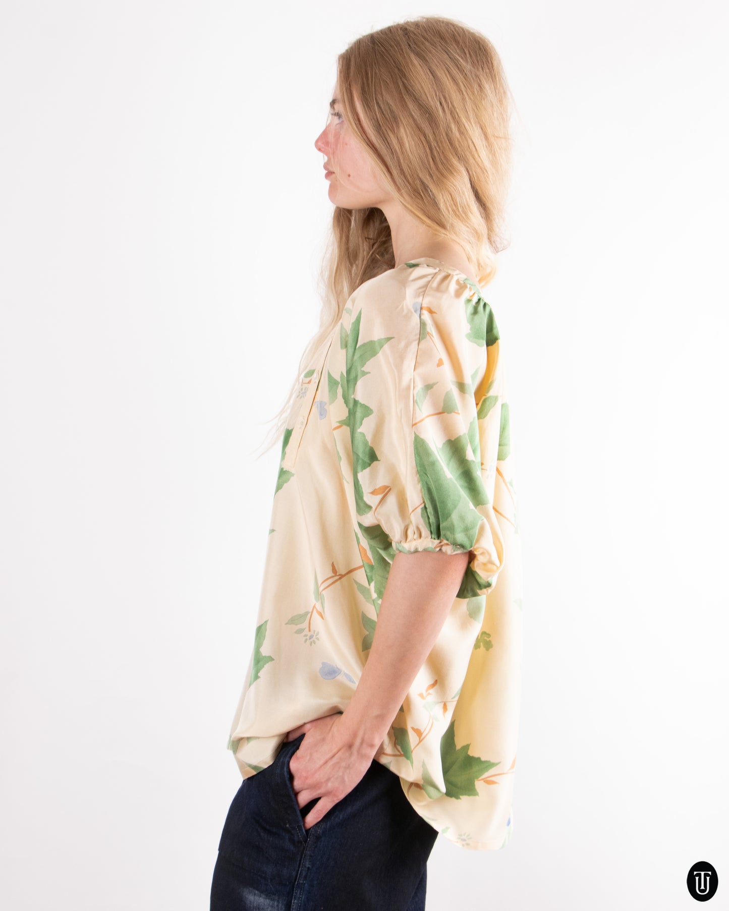 70's Cacharel Silk Blouse M