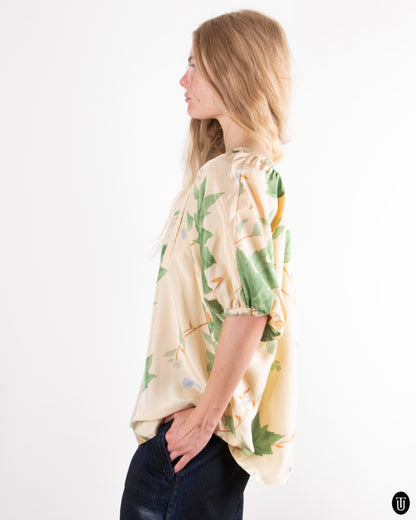 70's Cacharel Silk Blouse M