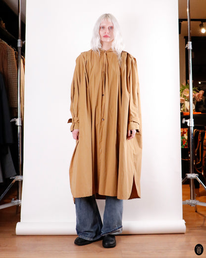 90's Claude Montana Camel Cotton Cape S