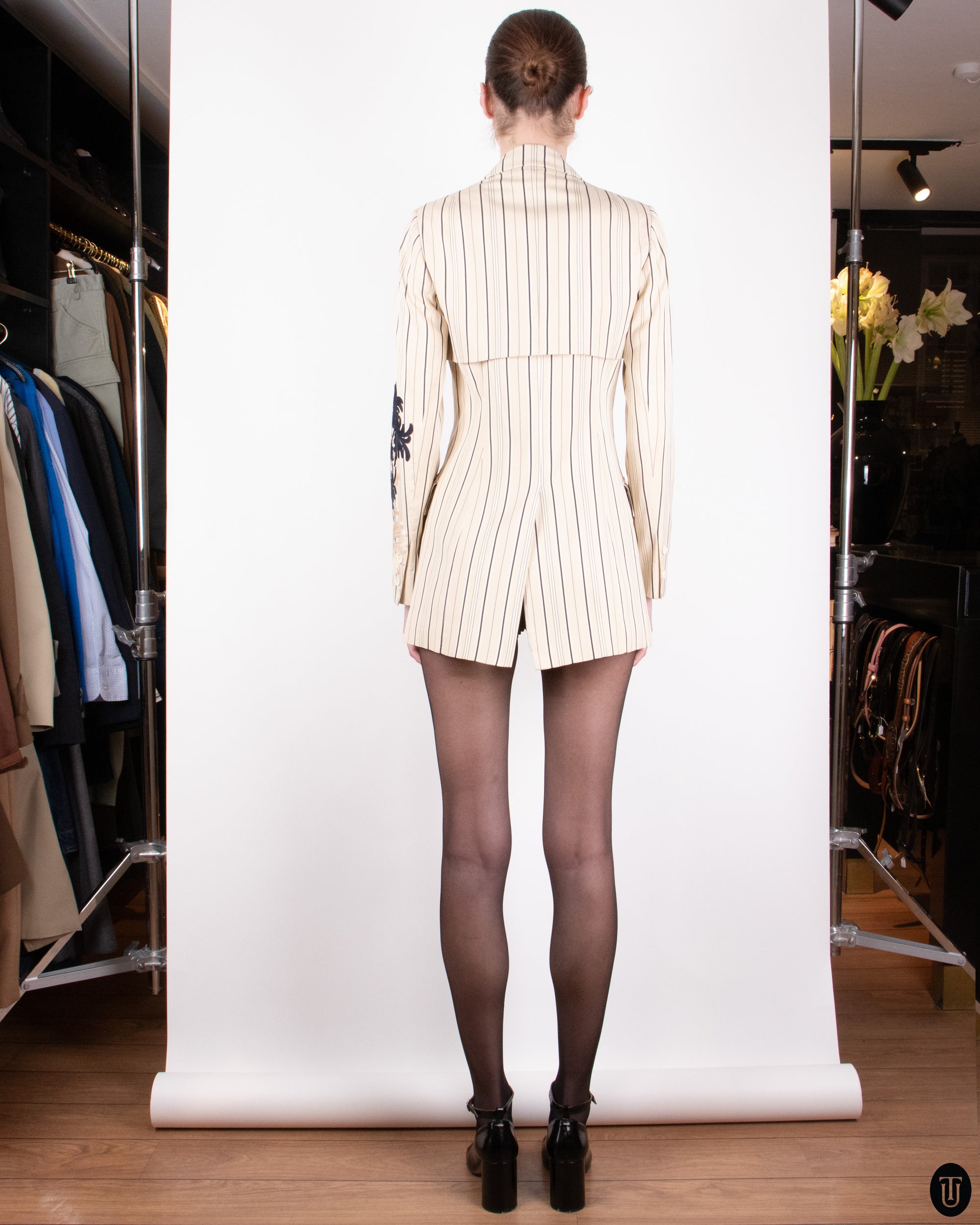 00s Christian Dior Pinstripe Blazer S
