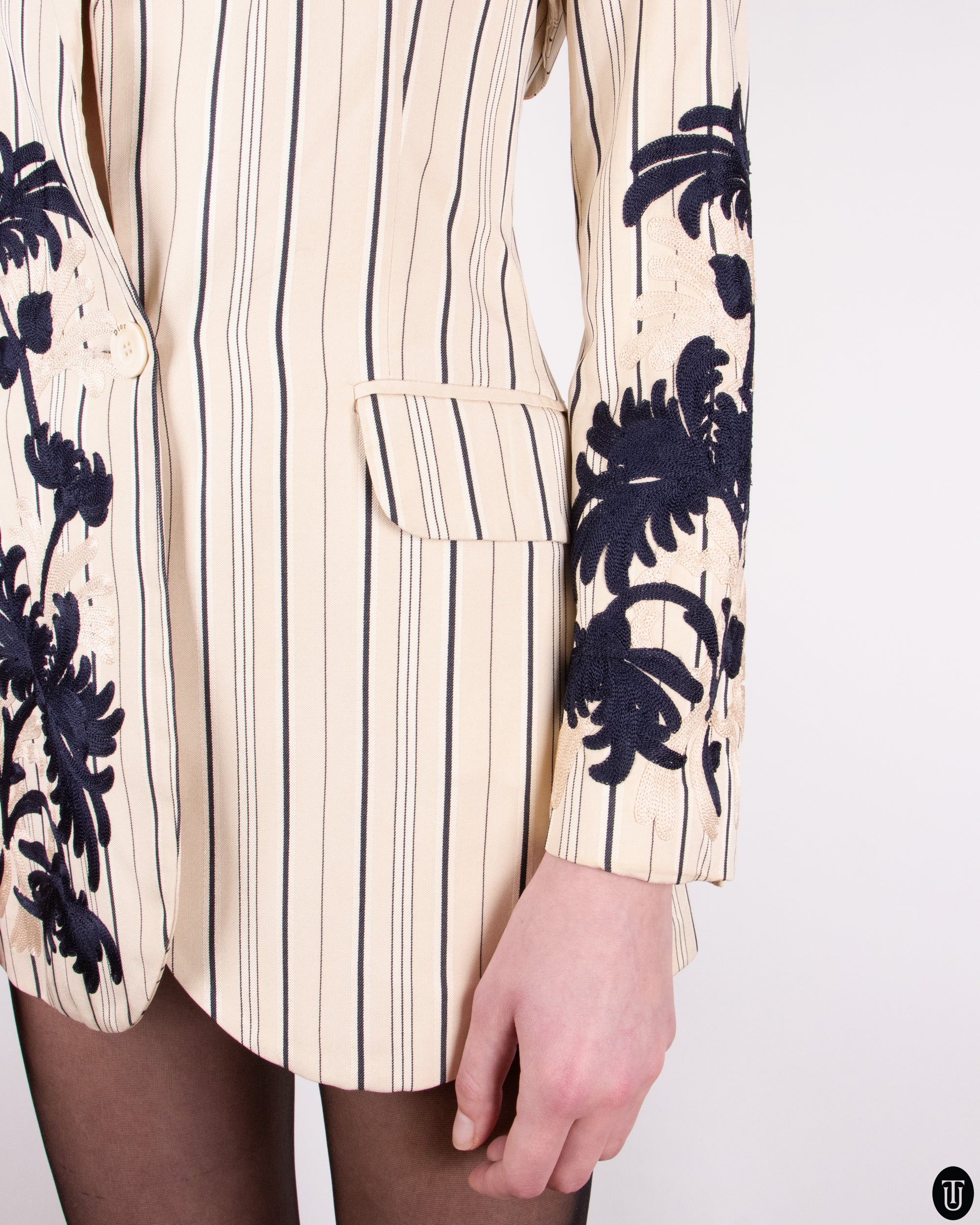 00s Christian Dior Pinstripe Blazer S