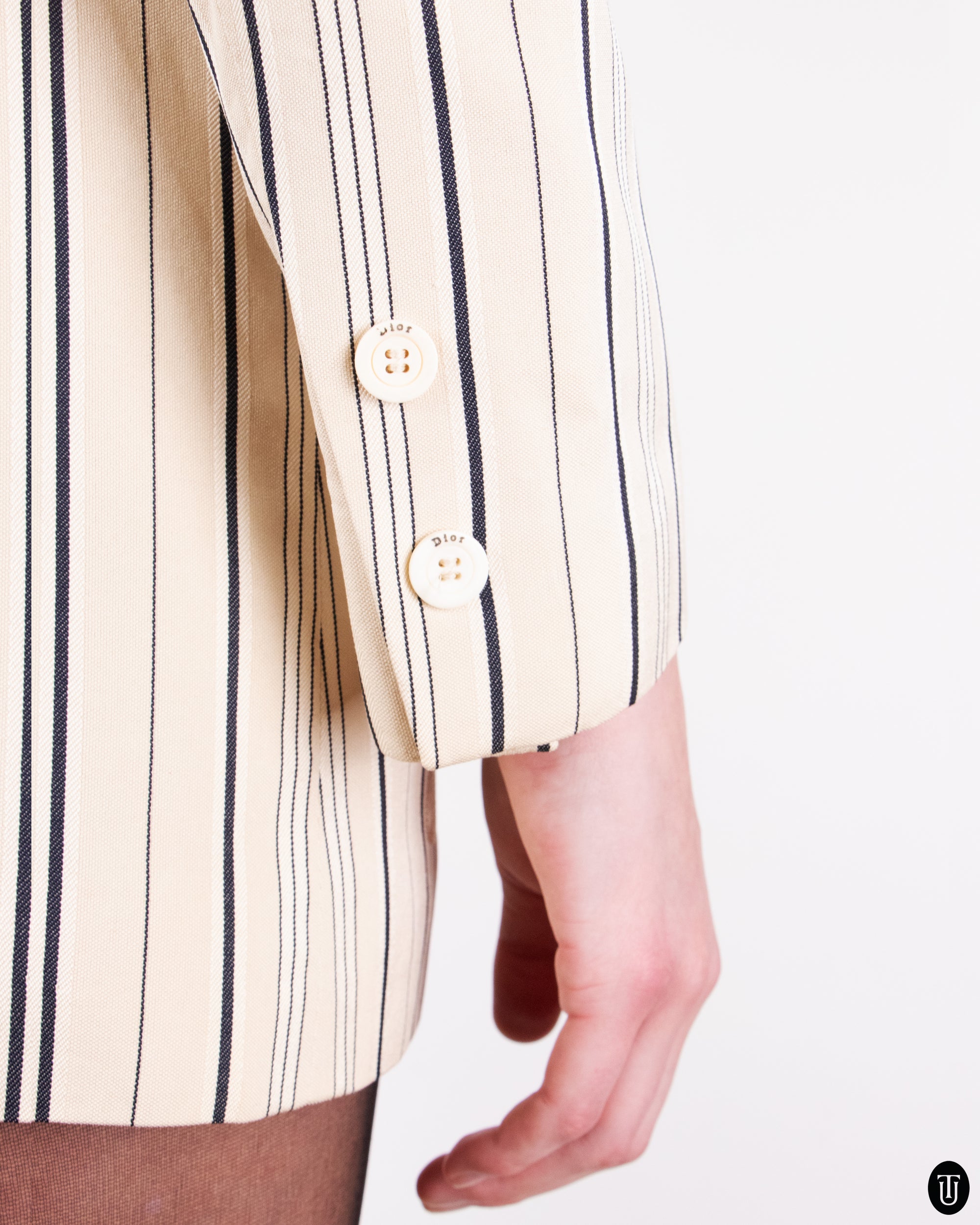 00s Christian Dior Pinstripe Blazer S