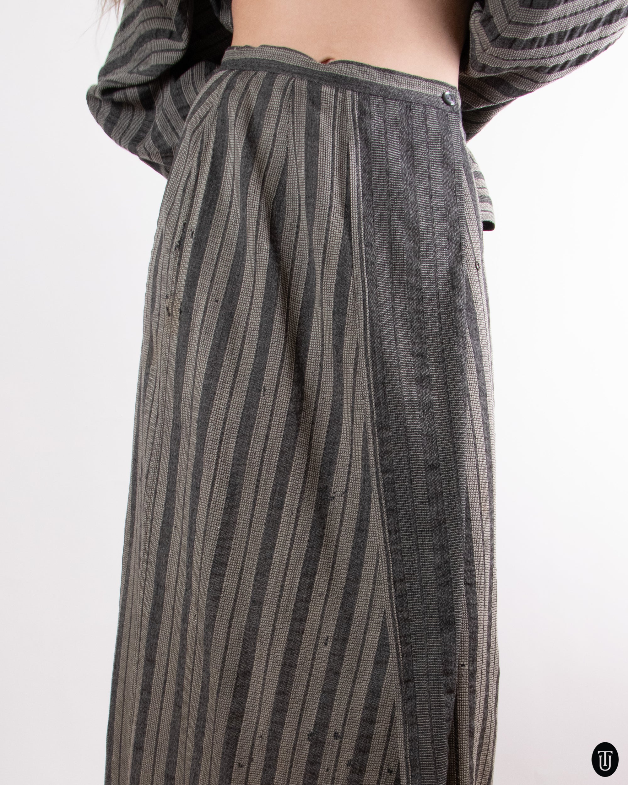 80's Hiroko Koshino Paris Cotton Skirt Set M
