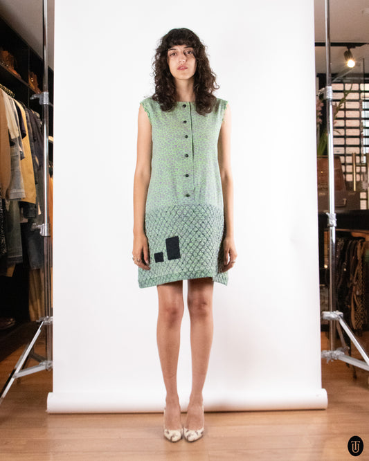 1970's Yves Saint Laurent "Rive Gauche" Quilted Mini Dress M