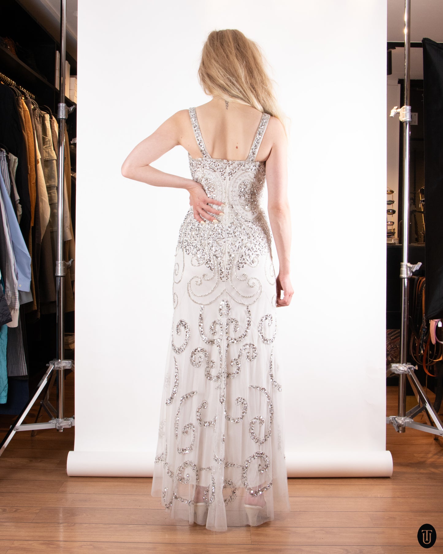 00's Cache Sequin Gown S