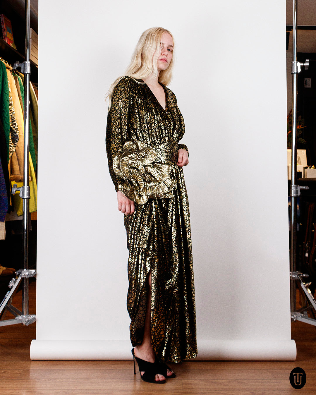 1980s Lurex Party Dress S