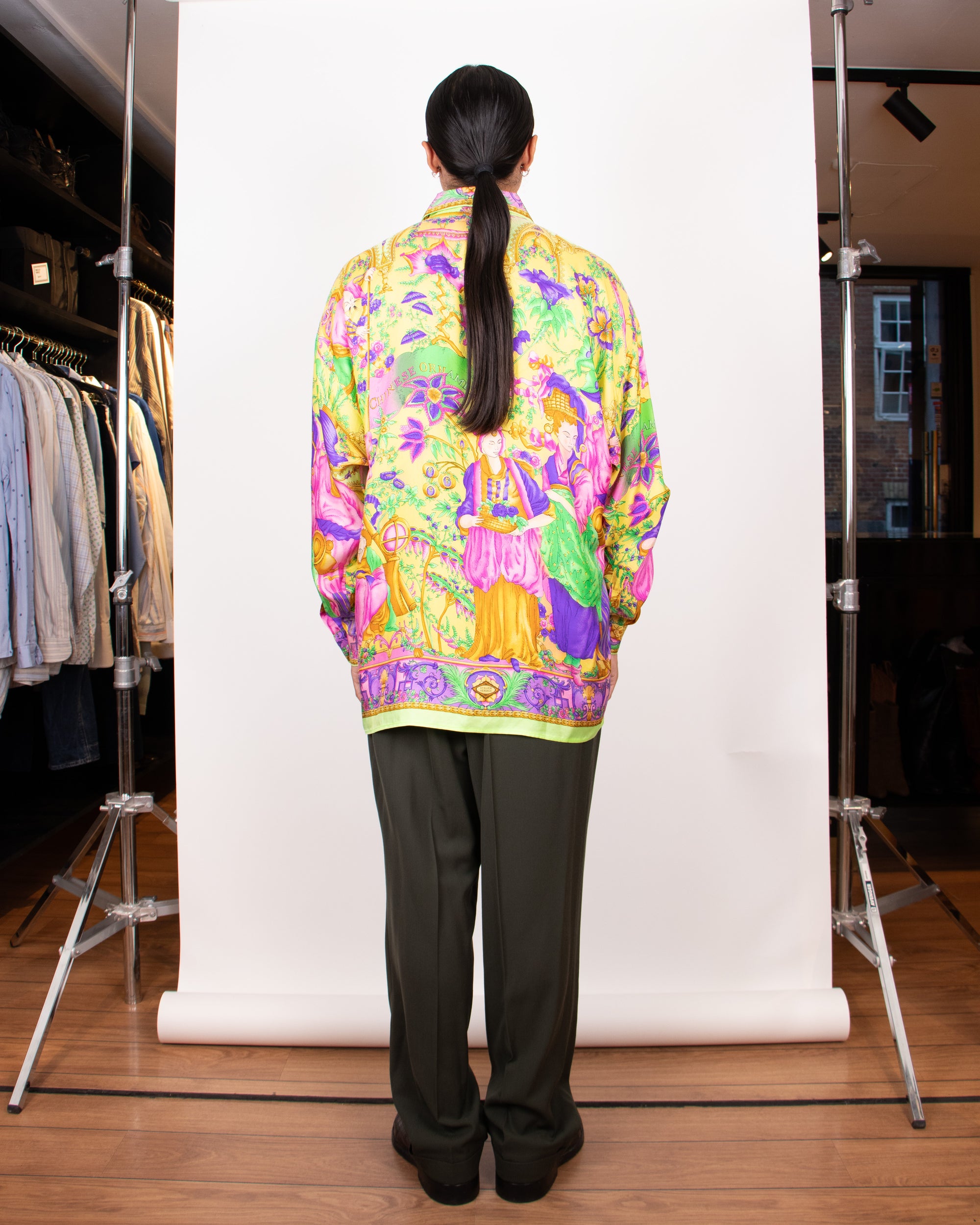 Early 1990s Gianni Versace Silk Print Shirt L