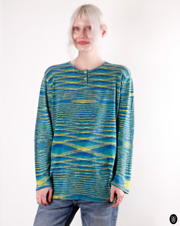 80's Missoni Cold Melangé Space-Dye Cashmere Knit M