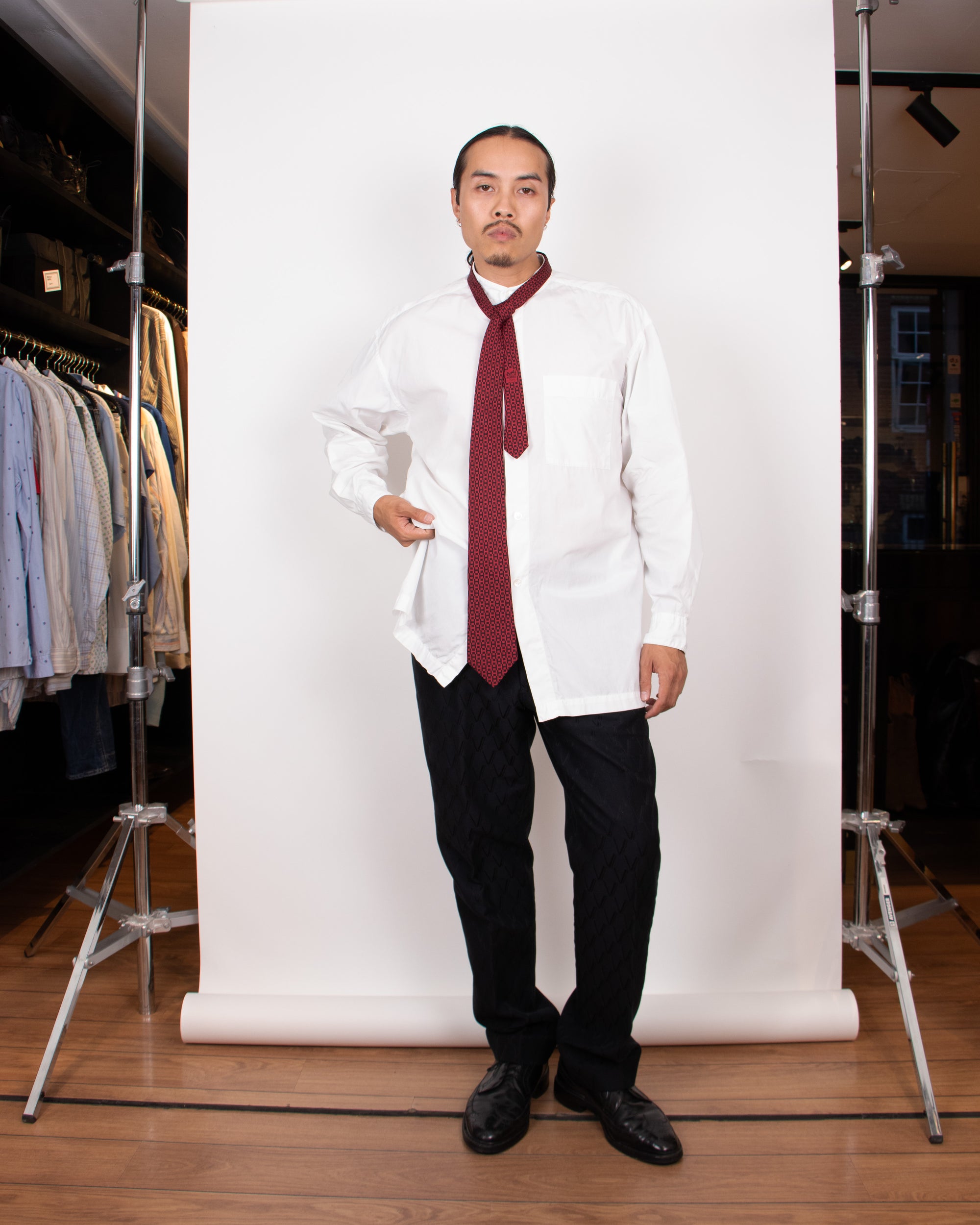 00's IM Miyake Design Studio White Cotton Shirt M