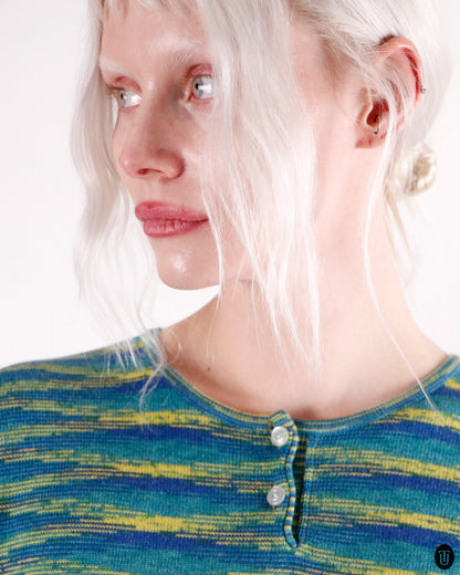 80's Missoni Cold Melangé Space-Dye Cashmere Knit M