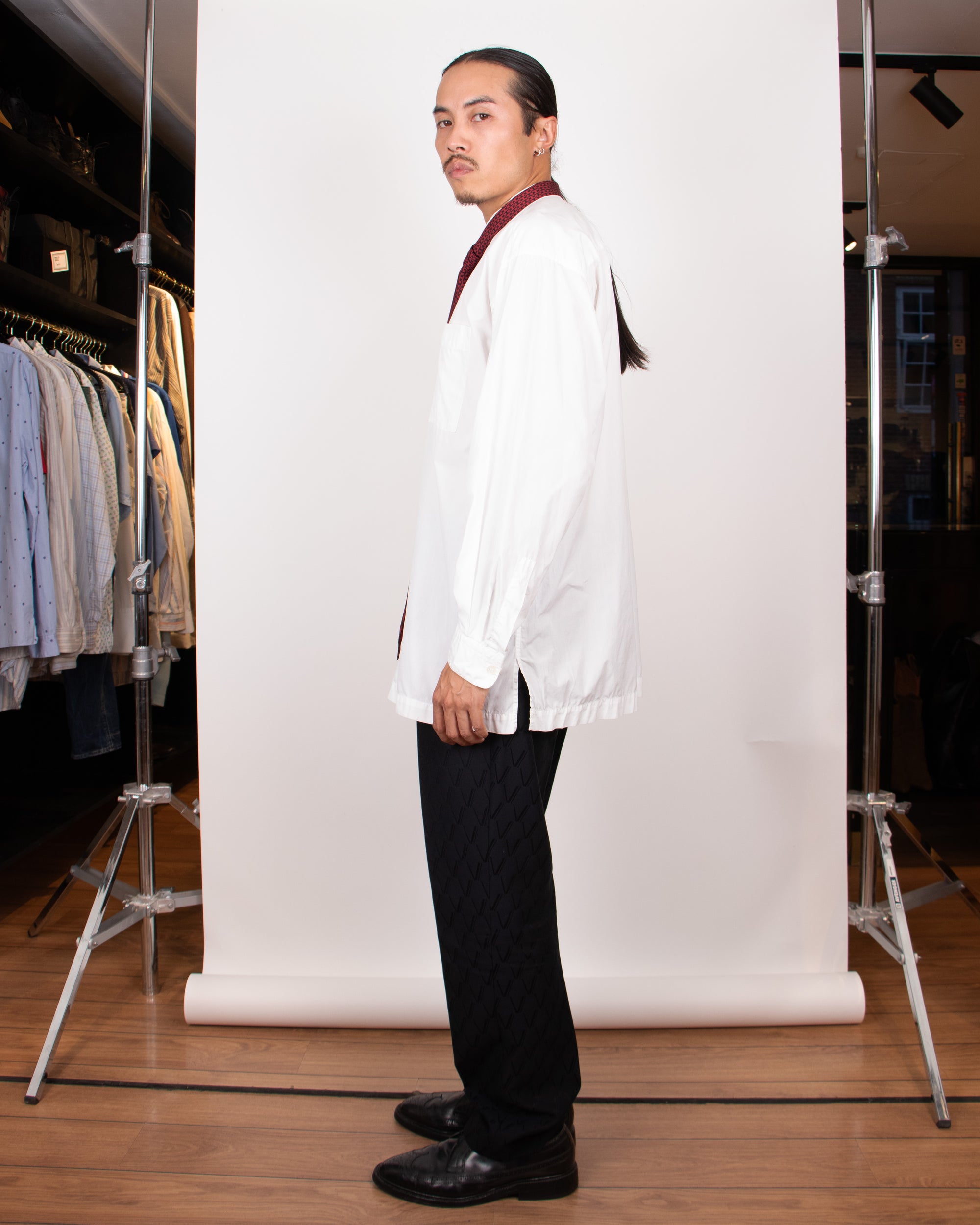 00's IM Miyake Design Studio White Cotton Shirt M