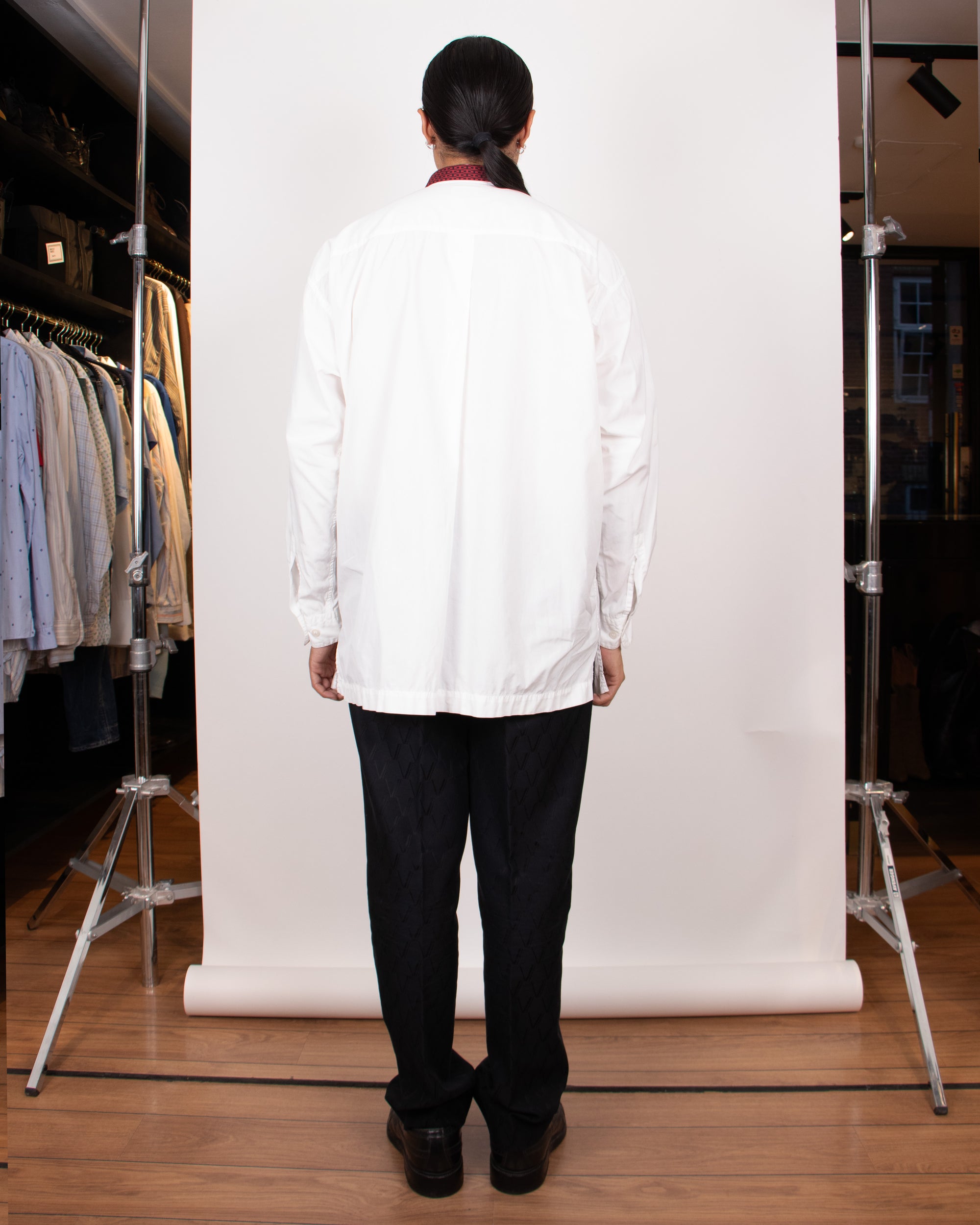 00's IM Miyake Design Studio White Cotton Shirt M
