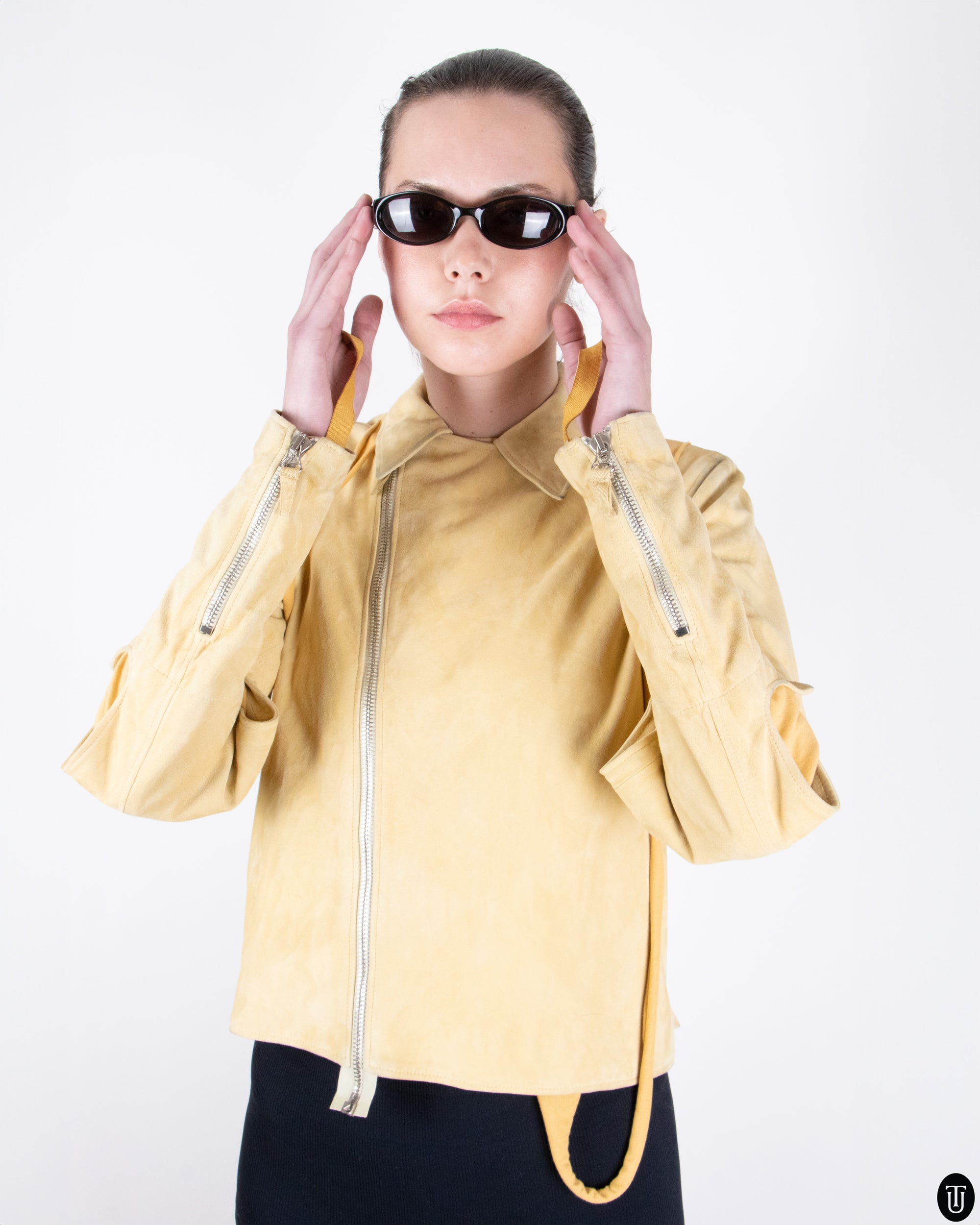 SS04 Helmut Lang Suede Biker Jacket M