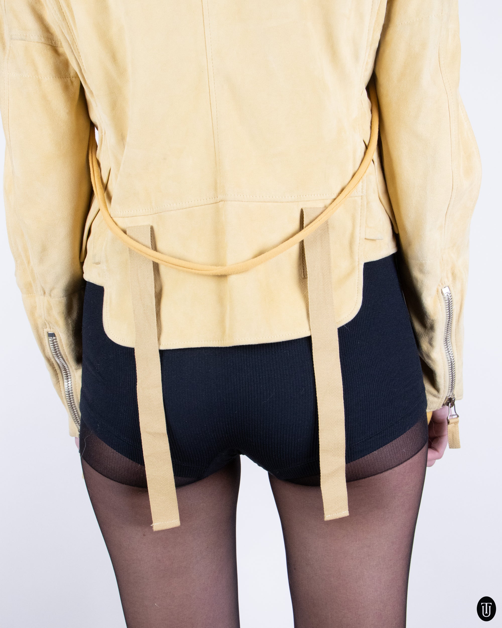 SS04 Helmut Lang Suede Biker Jacket M