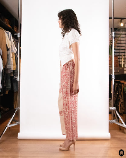00's La Perla Linen Drawstring Pants M