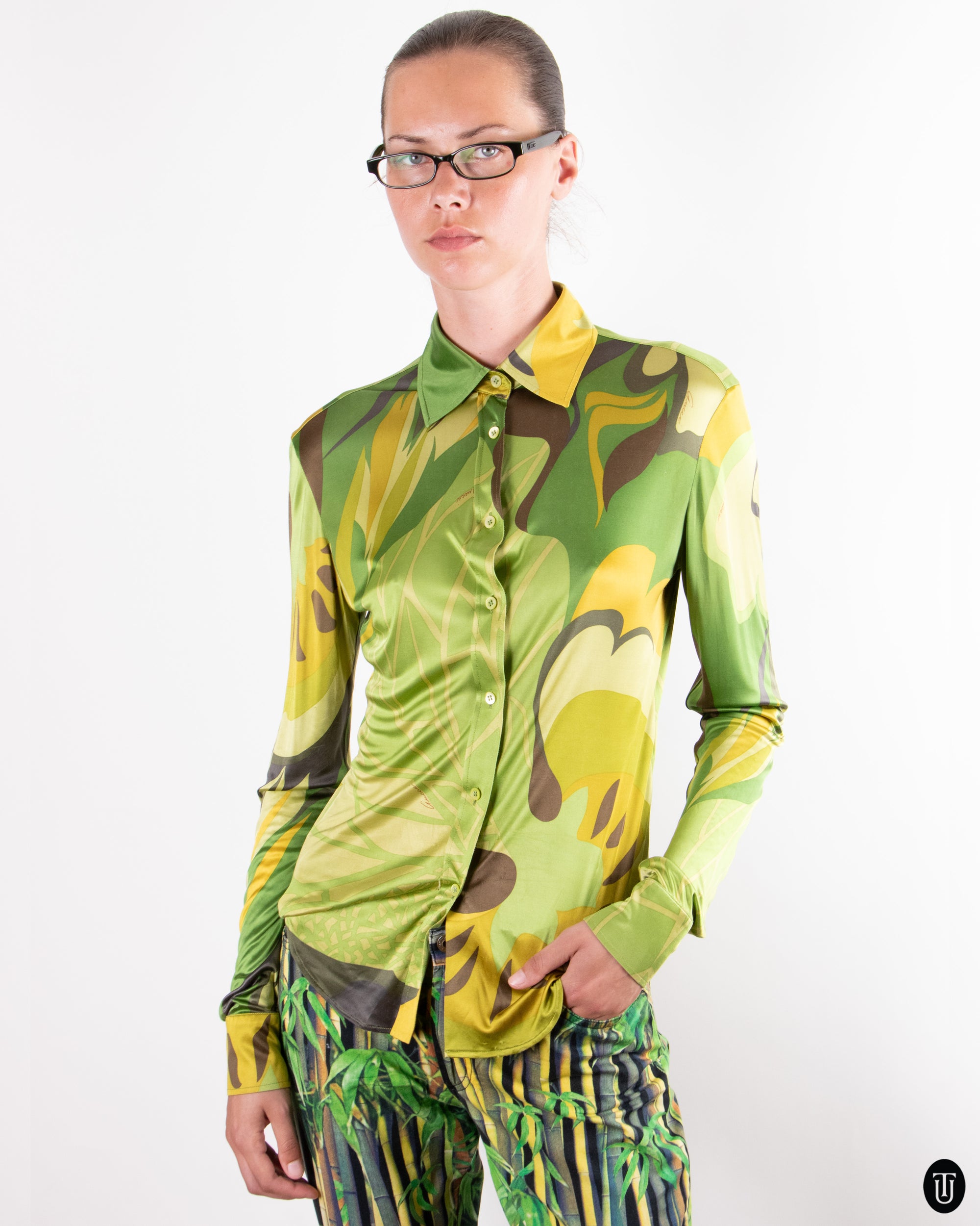 00's Gucci by Tom Ford Slinky Shirt M