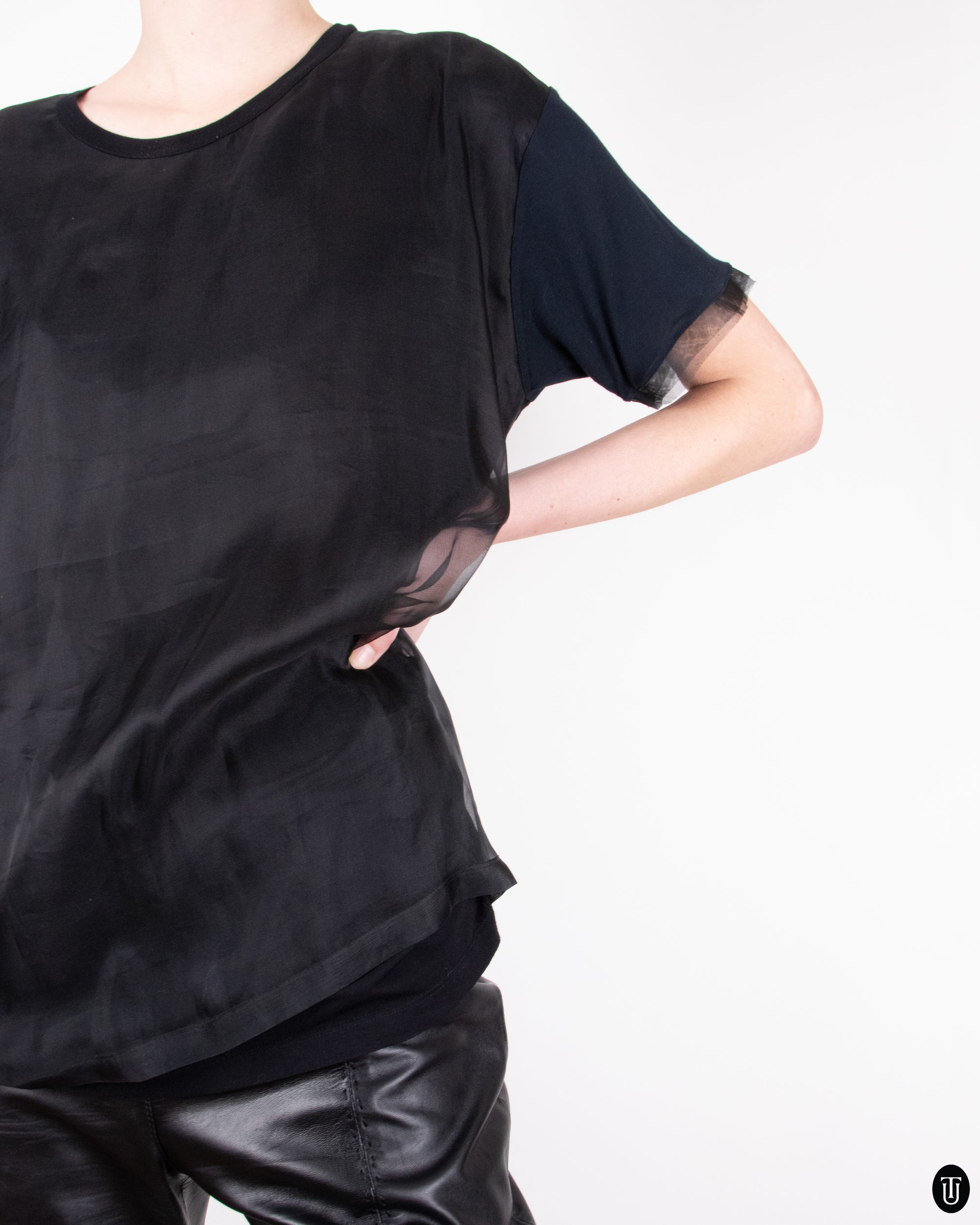 00s Lanvin Silk and Cotton T-shirt M