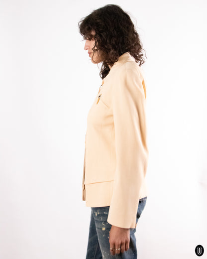 1980's Escada Beige Cotton Jacket S