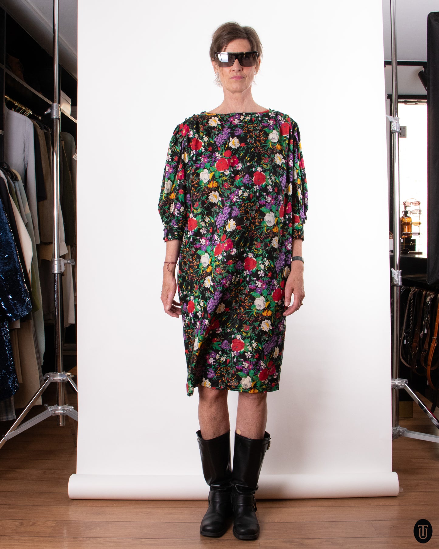 70's Ungaro Floral Sack Dress M