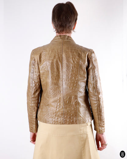 90's Inside Stone Leather Jacket S