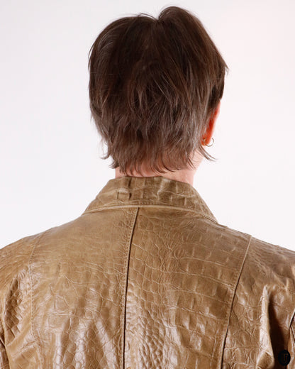 90's Inside Stone Leather Jacket S