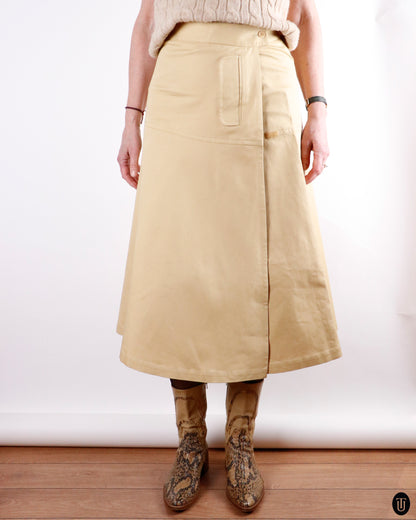 90's Yves Saint Laurent Rive Gauche Cotton Skirt S