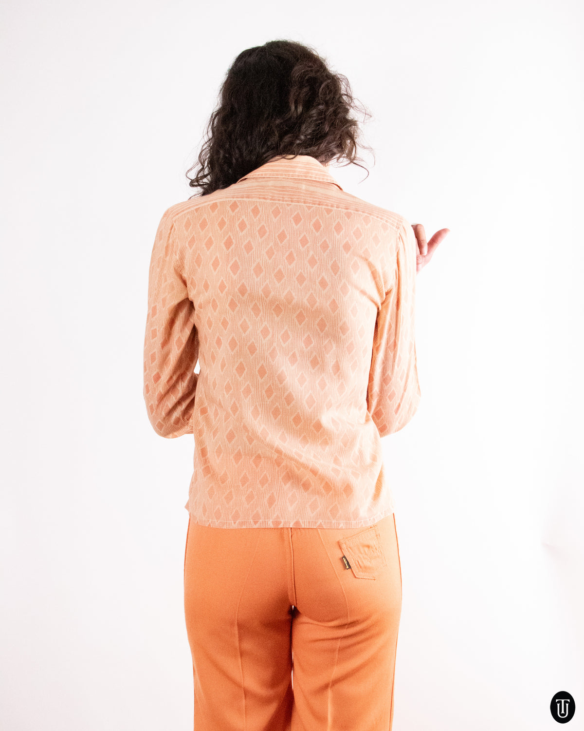70's Saint Laurent "Rive Gauche" Orange Shirt S