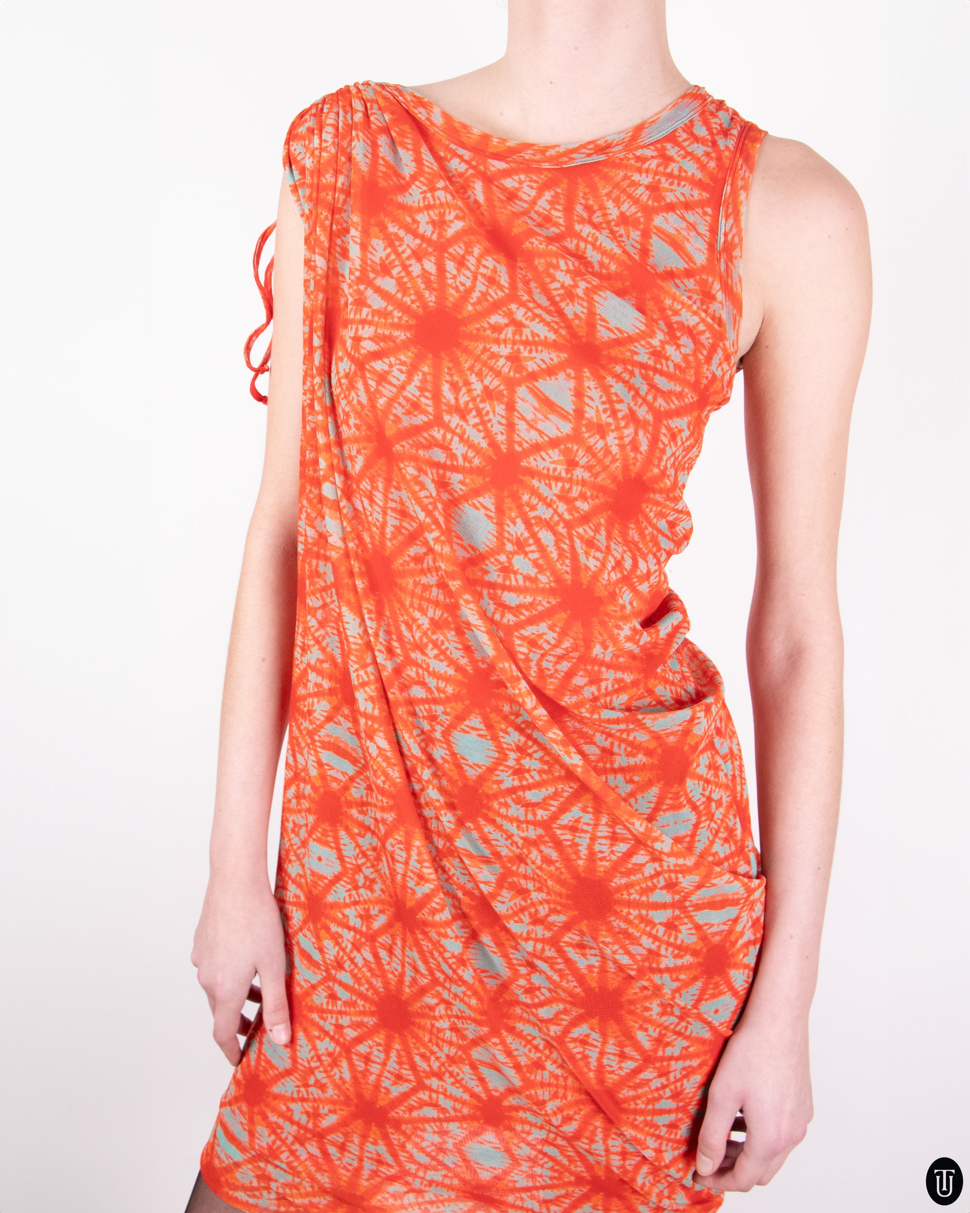 00s Jean Paul Gaultier Assymetric Mesh Dress M