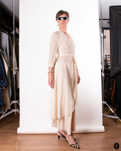 30's Lace Dress XS