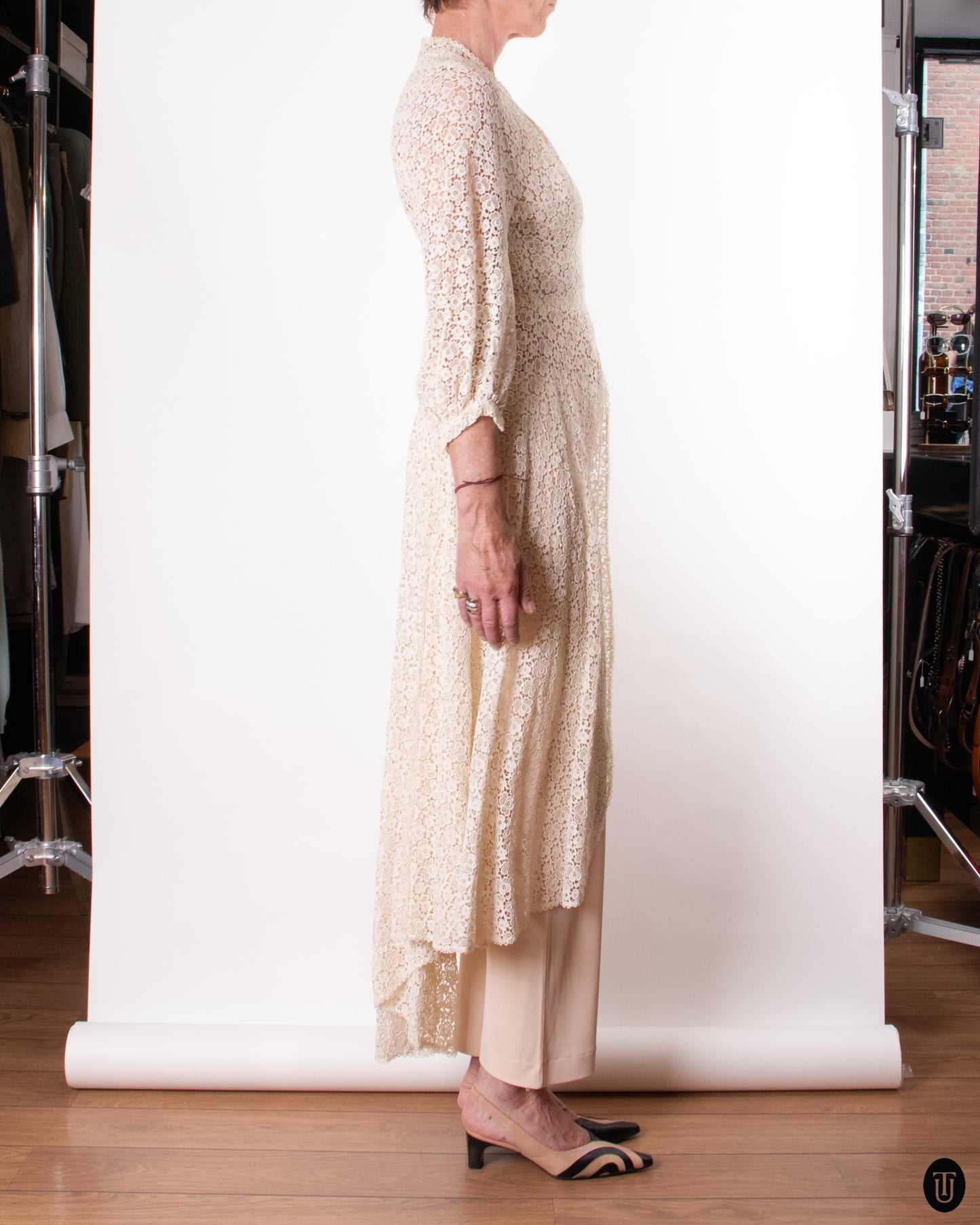 30's Lace Dress XS