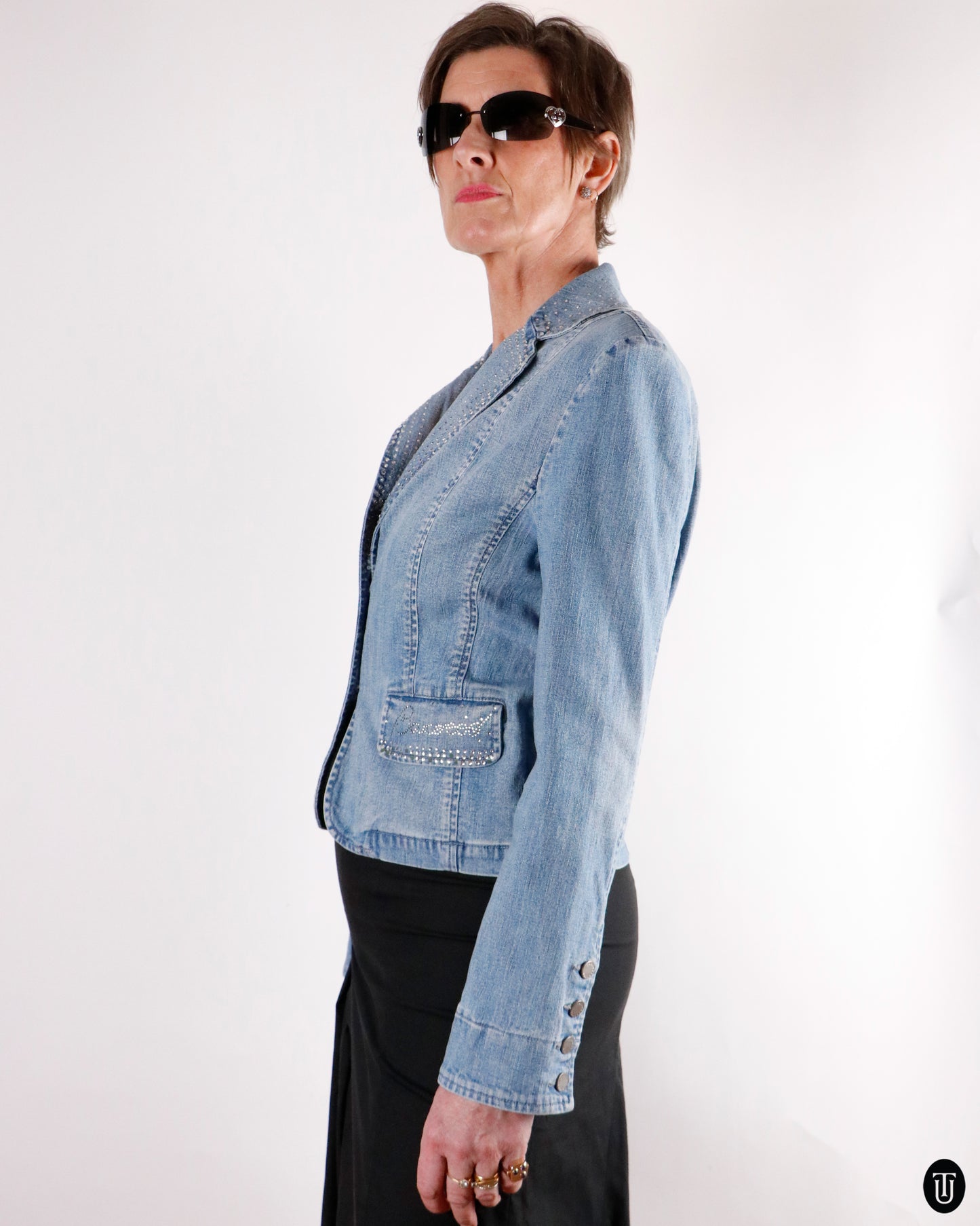 00's Roccobarocco Fitted Denim Jacket M