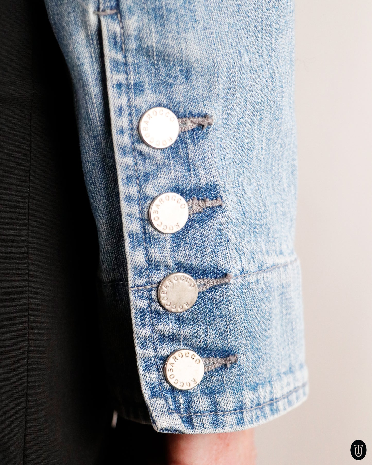 00's Roccobarocco Fitted Denim Jacket M