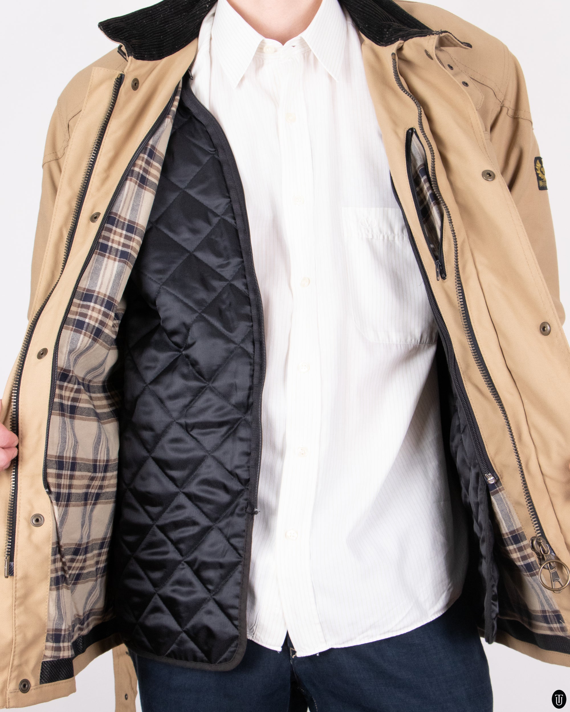 90s Belstaff Canvas Moto Jacket L