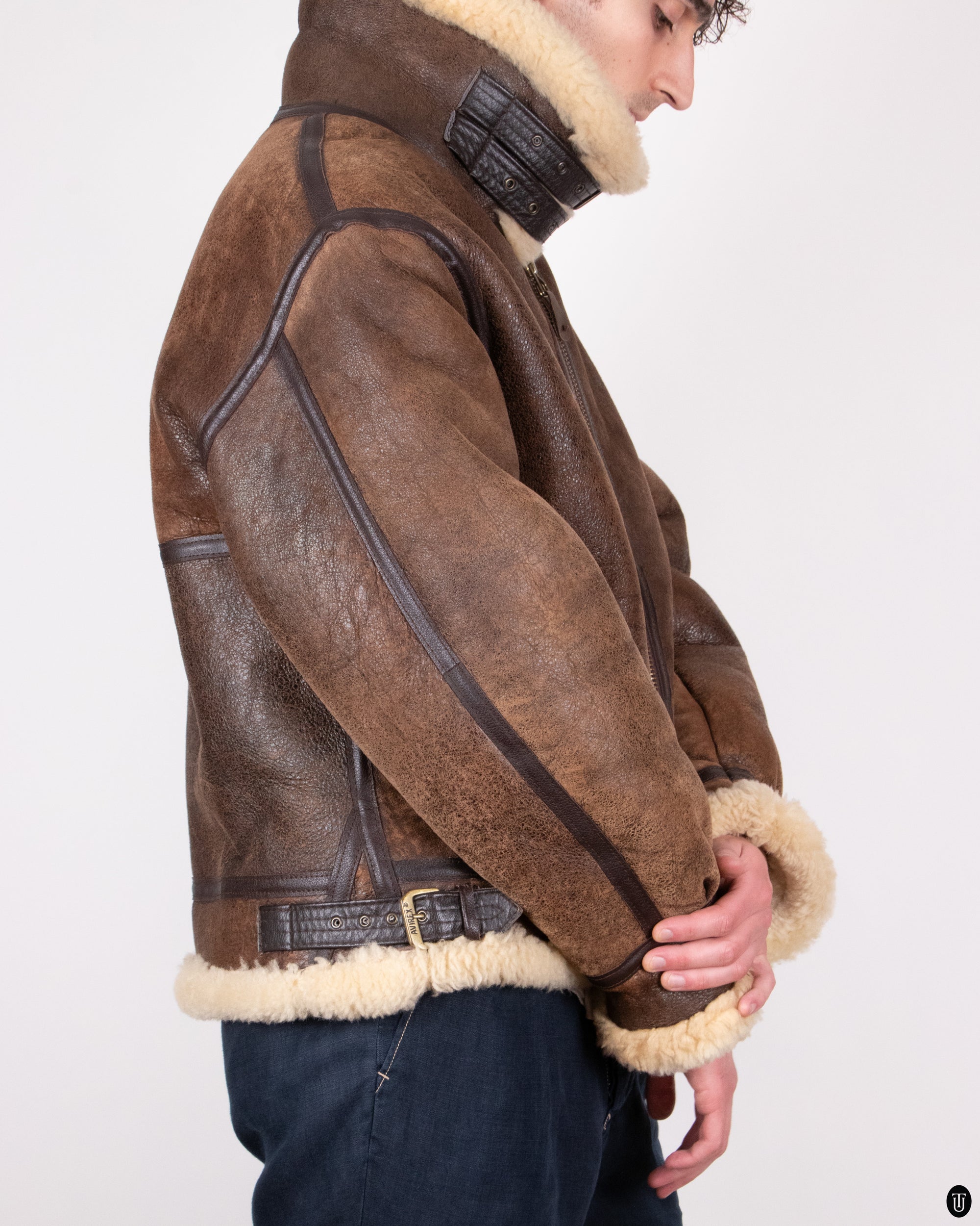 00s Avirex LTD Shearling Jacket M