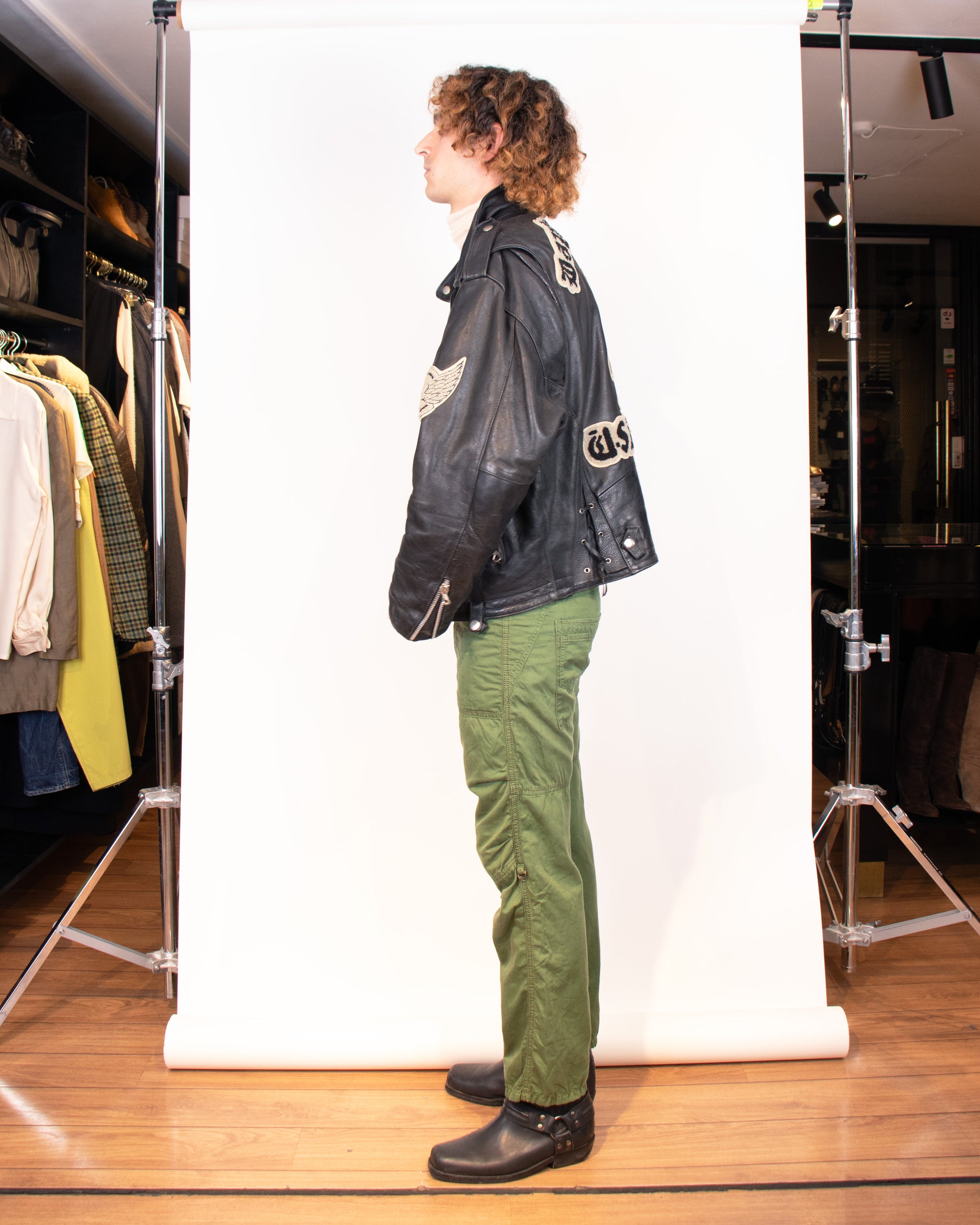 Rare 1969 Leather Championship Biker Jacket L