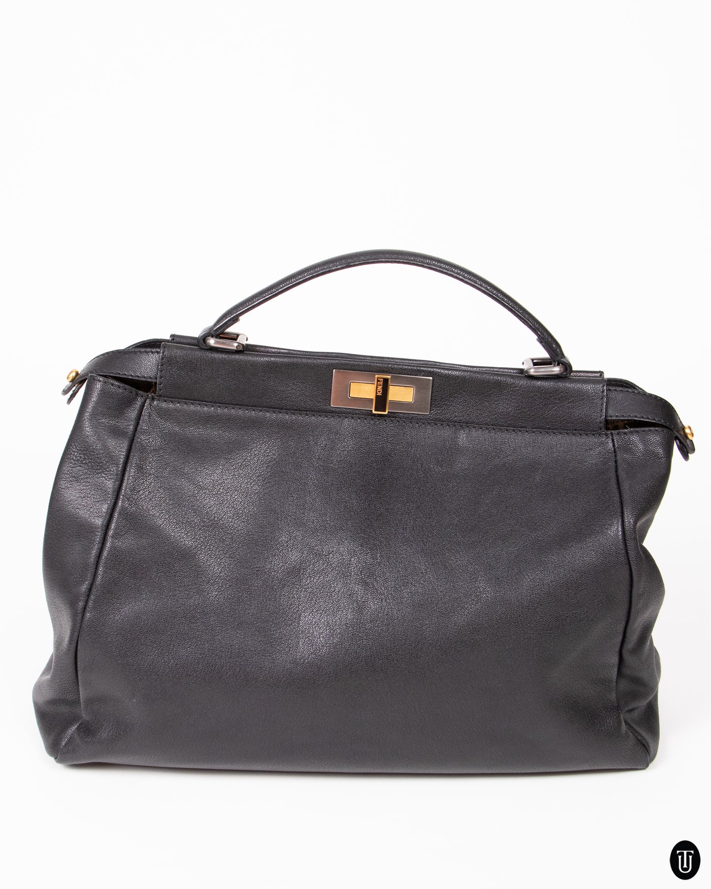00's Fendi Peekaboo Leather Briefcase
