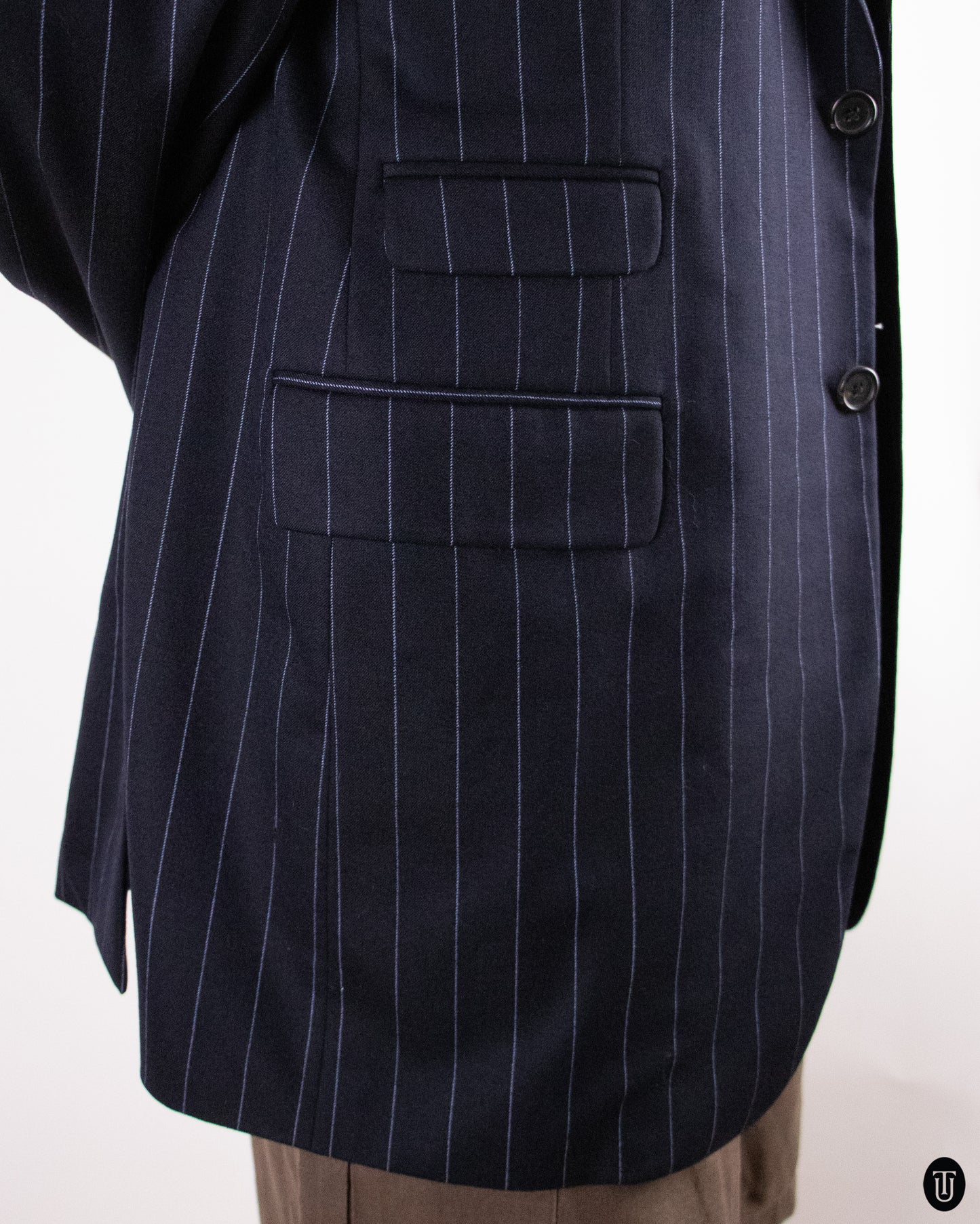 00's Prada Pin Stripe Wool Blazer L