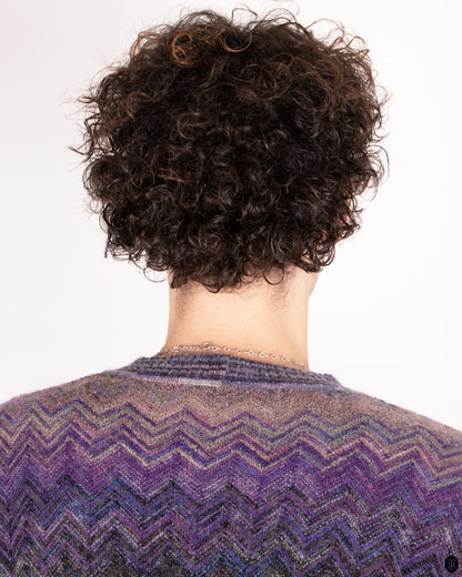80's Missoni Purple Knitted Jumper M