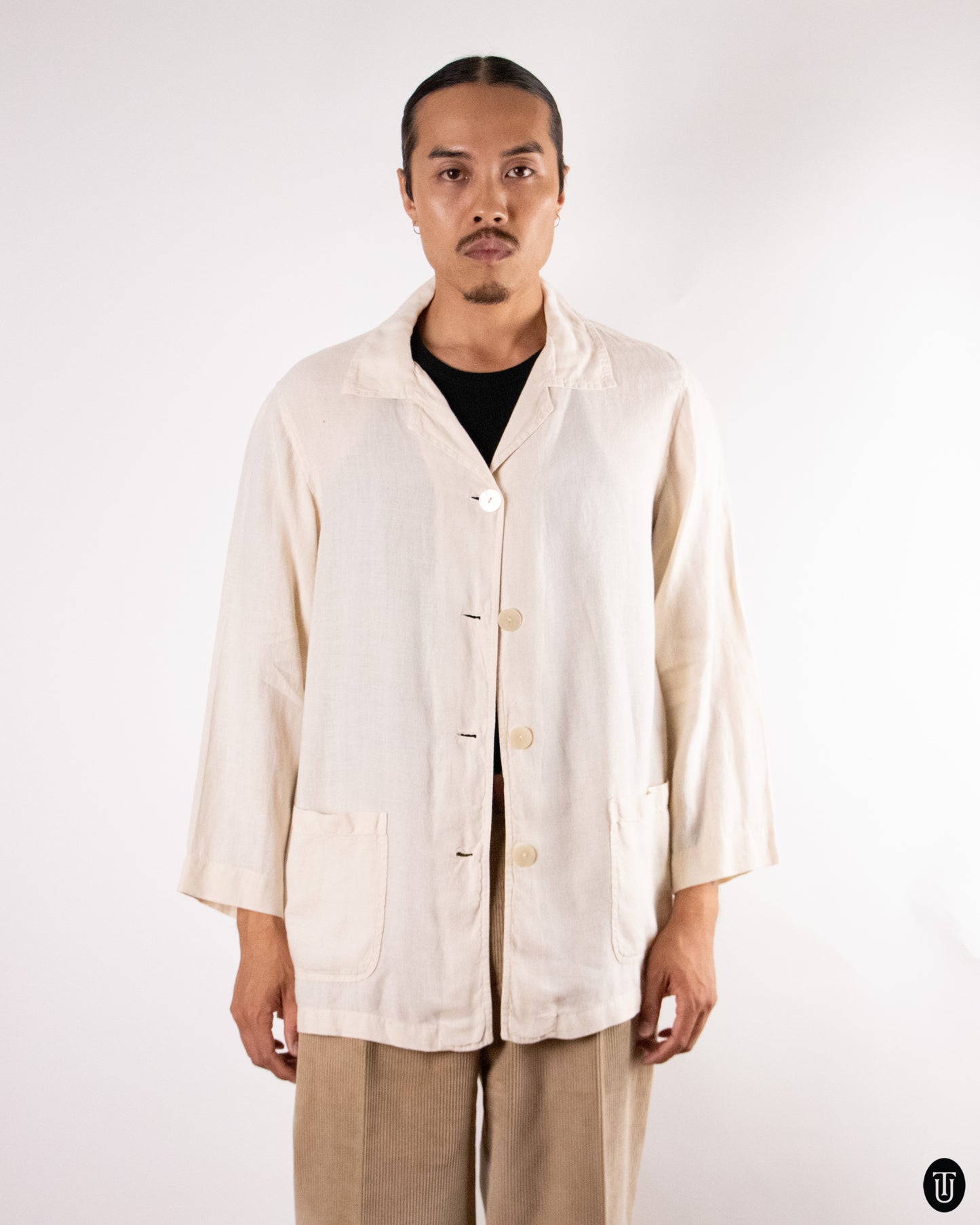 00's Cerutti Jeans Linen Blazer M